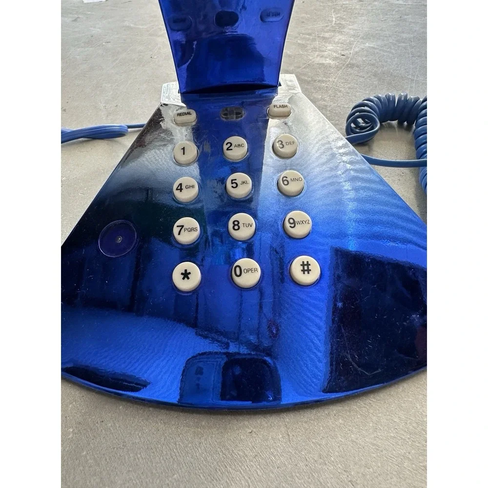 Vintage 90s Y2K Metallic Blue Ombré Phone By PhoneMate PMB-500 SPACE PHONE‎